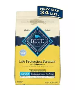 Blue Buffalo Life Protection Formula Natural Adult Healthy Weight Dry Dog Food, Chicken and Brown Rice 34-lb