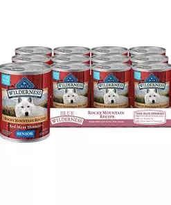 Blue Buffalo Wilderness High Protein, Natural Senior Wet Dog Food, Red Meat, 12.5-oz cans (Pack of 12)