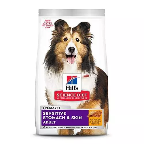 Hill’s Science Diet Dry Dog Food, Adult, Sensitive Stomach & Skin, Chicken & Barley Recipe, 4 lb. Bag