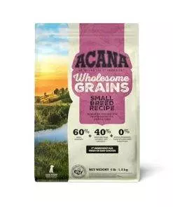 ACANA Wholesome Grains Dry Dog Food, Small Breed Recipe, Chicken and Turkey Dog Food, 4lb