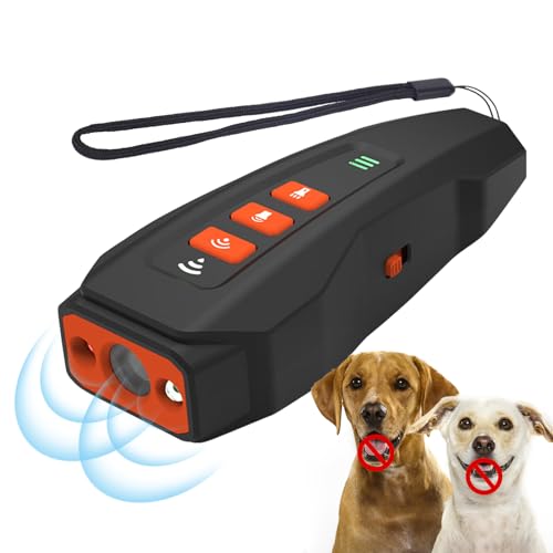 Voraiya® Dog Bark Deterrent Devices, Ultrasonic Anti Bark Device for Dogs, Best Rechargeable 3 in 1 Dog Training & Behavior Aids, Safe for Human & Dogs, Portable Dog Whistle Safe for Indoor Outdoor
