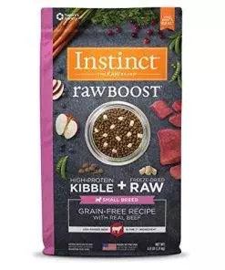 Instinct Raw Boost Small Breed Grain Free Recipe with Real Beef Natural Dry Dog Food, 4 lb. Bag