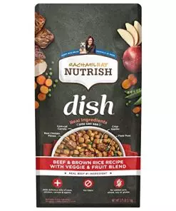 Rachael Ray Nutrish Dish Premium Natural Dry Dog Food, Beef & Brown Rice Recipe with Veggies, Fruit & Chicken, 3.75 Pounds