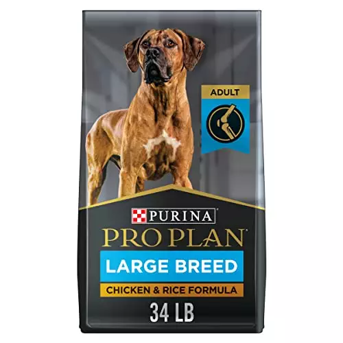 Purina Pro Plan High Protein, Digestive Health Large Breed Dry Dog Food, Chicken and Rice Formula – 34 Lb. Bag