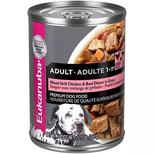 EUKANUBA Adult Mixed Grill Chicken & Beef Dinner in Gravy Canned Dog Food, 12.5 oz Can (Case of 12)