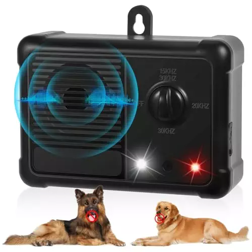 JLLOM 2024 Newest Brand Anti-Barking Device – Dog Bark Deterrent Control with 3 Adjustable Levels, IPX6 Waterproof, Rechargeable Sonic Bark Deterrent – Safe for Indoor & Outdoor Use