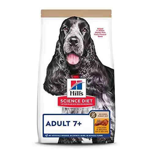 Hill’s Science Diet Senior 7+ No Corn, Wheat or Soy Dry Dog Food, Chicken Recipe, 30 lb. Bag