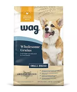 Amazon Brand – Wag Small Breed Dry Dog Food, Chicken and Brown Rice, 5 lb Bag