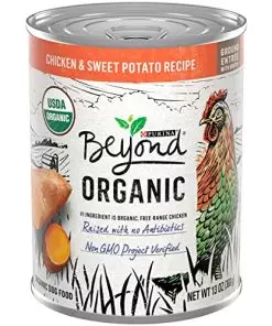 Purina Beyond Organic Wet Dog Food, Organic Chicken & Sweet Potato Adult Recipe Ground Entrée With Broth – 13 oz. Can