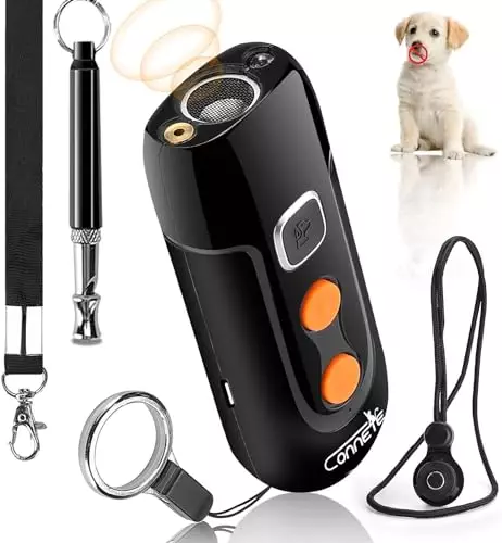 HGFLMR Ultrasonic Dog Barking Deterrent Devices, Rechargeable Bark Control Device, Safe Dog Sonic Repellents & Dog Whistle, Anti Dog Behavior Training Control Devices