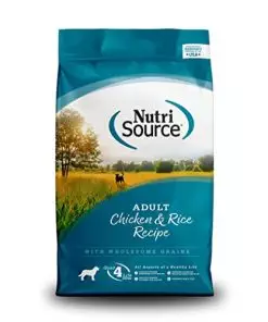 NutriSource Adult Dog Food, Made with Chicken and Rice, with Wholesome Grains, 15LB, Dry Dog Food