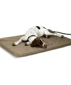 K&H Pet Products Lectro-Soft Outdoor Heated Dog and Cat Bed, Electric Thermostatically Controlled Orthopedic Pet Pad Tan Large 25 X 36 Inches