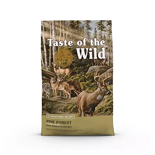 Taste of the Wild Grain Free High Protein Real Meat Recipe Pine Forest Premium Dry Dog Food, Venison, 14 pounds