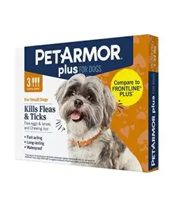 PetArmor Plus Flea and Tick Prevention for Dogs Treatment, Waterproof Topical, Fast Acting, Small Dogs (5-22 lbs), 3 Doses