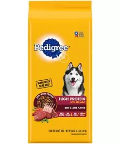 PEDIGREE High Protein Adult Dry Dog Food Beef and Lamb Flavor Dog Kibble, 3.5 lb. Bag