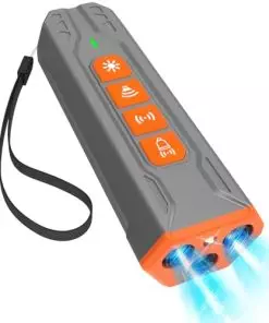 ZZWD Ultrasonic Dog Bark Deterrent Device, Rechargeable Barking Dog Silencer, Sonic Anti Barking Control Device with 3X Sonic Emitterswith LED Torch 4 Modes