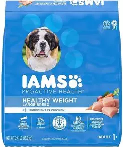 IAMS Adult Healthy Weight Control Large Breed Dry Dog Food with Real Chicken, 29.1 lb. Bag