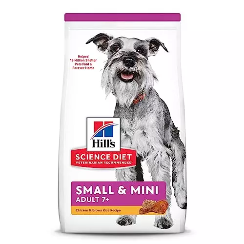 Hill’s Science Diet Dry Dog Food, Adult 7+ for Senior Dogs, Small Paws for Small Breeds, Chicken Meal, Barley & Brown Rice Recipe, 4.5 lb. Bag