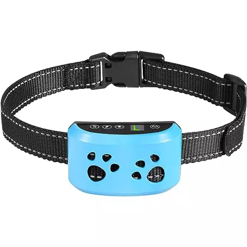 Dog Bark Collar, Svtrat Smart Bark Collar for Small Medium Large Dogs Anti Bark Collars with 4 Training Modes and 7 Level Sensitivity, Barking Collar