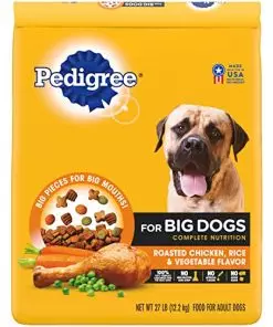 Pedigree for Big Dogs Adult Complete Nutrition Large Breed Dry Dog Food Roasted Chicken, Rice & Vegetable Flavor Dog Kibble, 27 lb. Bag