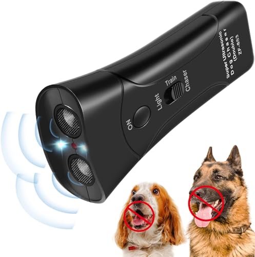 Anti Barking Control Device, Ultrasonic Anti Barking Device Dog Bark Deterrent with 3 Modes and LED Light, Dual Sensor Dog Barking Control Devices Dog Training Tools, Safe for Human & Dogs, up to 33FT