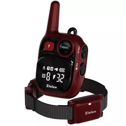 Zlolen Dog Shock Collar with Remote – 4000Ft Dog Training Collar for Small Medium Large 5-120lbs, Rechargeable E Collar with 3 Adjustable Safe Modes – Electric Bark Collar with Remote