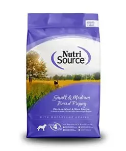 NutriSource Puppy Food, Made with Chicken Meal and Rice, Small Breed with Wholesome Grains, 15LB, Dry Dog Food