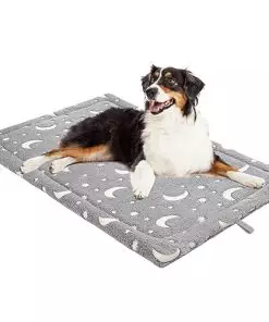 ESGPET Dog Bed Mat Reversible Dog Crate Pad, Washable Kennel Pads Pet Sleeping Mat for Dogs Cozy Sleeping (18″x 24″)