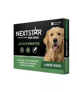 NEXTSTAR Flea and Tick Prevention for Dogs, Repellent, and Control, Fast Acting Waterproof Topical Drops for Large Dogs, 3 Monthly Doses