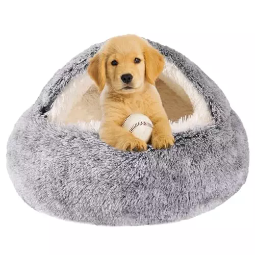 WgoogW Dog Beds for Small Dogs, Cat Bed Cave, Removable Washable Cute Cat Bed, Cozy Nook Pet Bed for Dogs or Cats, Anti-Slip Puppy Bed for Small Medium Pets
