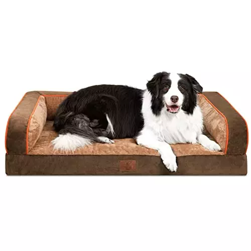 Yiruka Large Dog Bed, Brown Dog Beds for Large Dogs