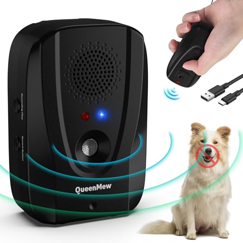 Bubbacare Anti Barking Device with Remote, Auto Anti-bark & 600FT Range Remote Training 2 in 1 Bark Control Device, Waterproof Outdoor Indoor Recording, Alarm, Ultrasonic Dog Barking Deterrent Device