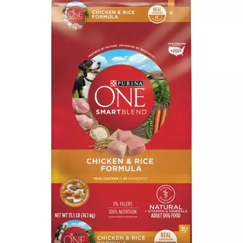 Purina ONE Chicken and Rice Formula Dry Dog Food – 31.1 lb. Bag