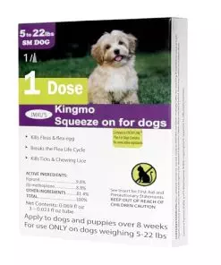 Flea and Tick Prevention for Dogs, Dogs Flea & Tick Treatment with Fipronil, Long-Lasting & Fast-Acting Topical Flea & Tick Control Drops (1 Dose, 5-22lbs)