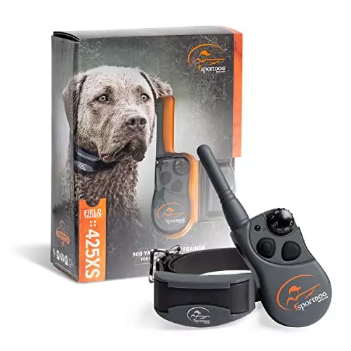 SportDOG Brand FieldTrainer 425XS Stubborn Dog Training Collar – 500 Yard Range – Rechargeable Remote Trainer with Static, Vibrate, and Tone – SD-425XS