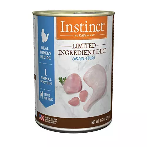 Instinct Limited Ingredient Diet Grain Free Real Turkey Recipe Natural Wet Canned Dog Food, 13.2 oz. Cans (Count of 6) Pack of 1