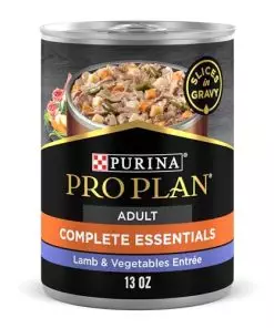 Purina Pro Plan High Protein Dog Food Wet Gravy, Lamb and Vegetables Entree – (12) 13 oz. Cans