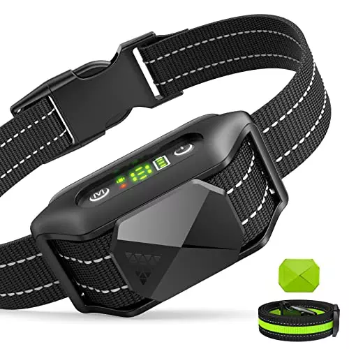 Dog Bark Collar for Small Medium Large Dogs,No Bark Collar with No Shock Mode,Rechargeable Anti Barking Collar with Beep Vibration Harmless Shock – Black