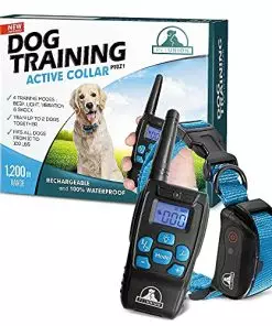 Pet Union PT0Z1 Premium Training Shock Collar for Dogs with Remote – Fully Waterproof, 4 Adjustable Training Modes – Shock, Vibration, Beep – Up to 1200ft Range