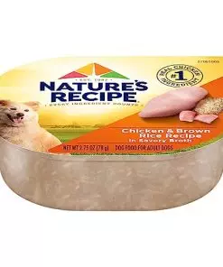 Nature’s Recipe Wet Dog Food, Chicken in Broth Recipe, 2.75 Ounce Cup (Pack of 12) Package may vary