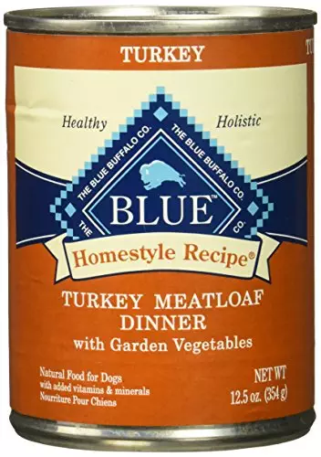 Blue Buffalo Homestyle Recipe Turkey Meatloaf Dinner Canned Dog Food 12.5 Ounce (Pack of 1)