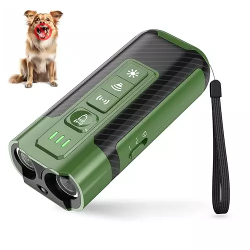 Coredy Dog Bark Deterrent Device, Collar-Free Ultrasonic *2 Dog Barks Training Device, Professional Dog Training Tool, Standby Up to 180 Days Anti Bark Device for Dogs