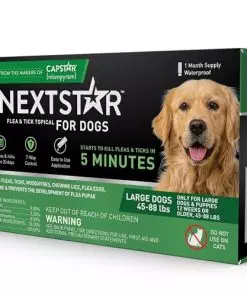 NEXTSTAR Flea and Tick Prevention for Dogs, Repellent, and Control, Fast Acting Waterproof Topical Drops for Large Dogs, 1 Month Dose