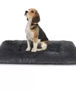 Dog Crate Pad Ultra Soft Dog Bed Mat Washable Pet Kennel Bed with Non-Slip Bottom Fluffy Plush Sleeping Mat for Large Medium Small Dogs, 35 x 22 Inch