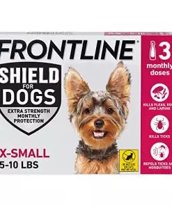 Frontline Shield Flea & Tick Treatment for X-Small Dogs 5-10 lbs., Count of 3