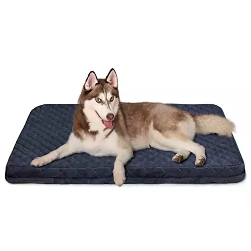 Hero Dog Large Dog Bed for Dogs, 39″ Orthopedic Dog Bed for Rest with Removable Washable Cover – Soft Flannel Top Pet Beds with Anti Slip Bottom, Dark Grey, 39″x33.5″x2″