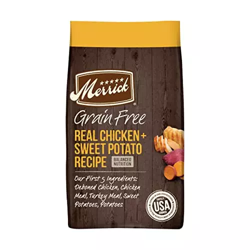 Merrick Grain Free Dry Dog Food Real Chicken & Sweet Potato Recipe – 10 lb Bag