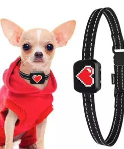 Small Dog Bark Collar Rechargeable – Smallest Bark Collar for Small Dogs 5-15lbs – Most Humane Stop Barking Collar – Dog Training No Shock Anti Bark Collar – Pet Bark Control Device (Black/Red)