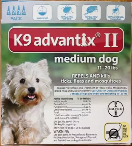 New – for Dogs 10-22 Lbs. 4 Month Supply by Advantix