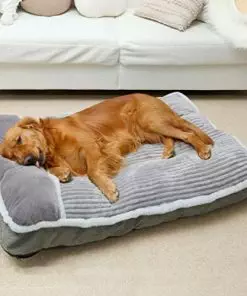 WINDRACING Large Dog Bed with Pillow for Crate Kennel, Sofa Dog Bed, Super Soft pet Bed for Medium, Jumbo, Furniture